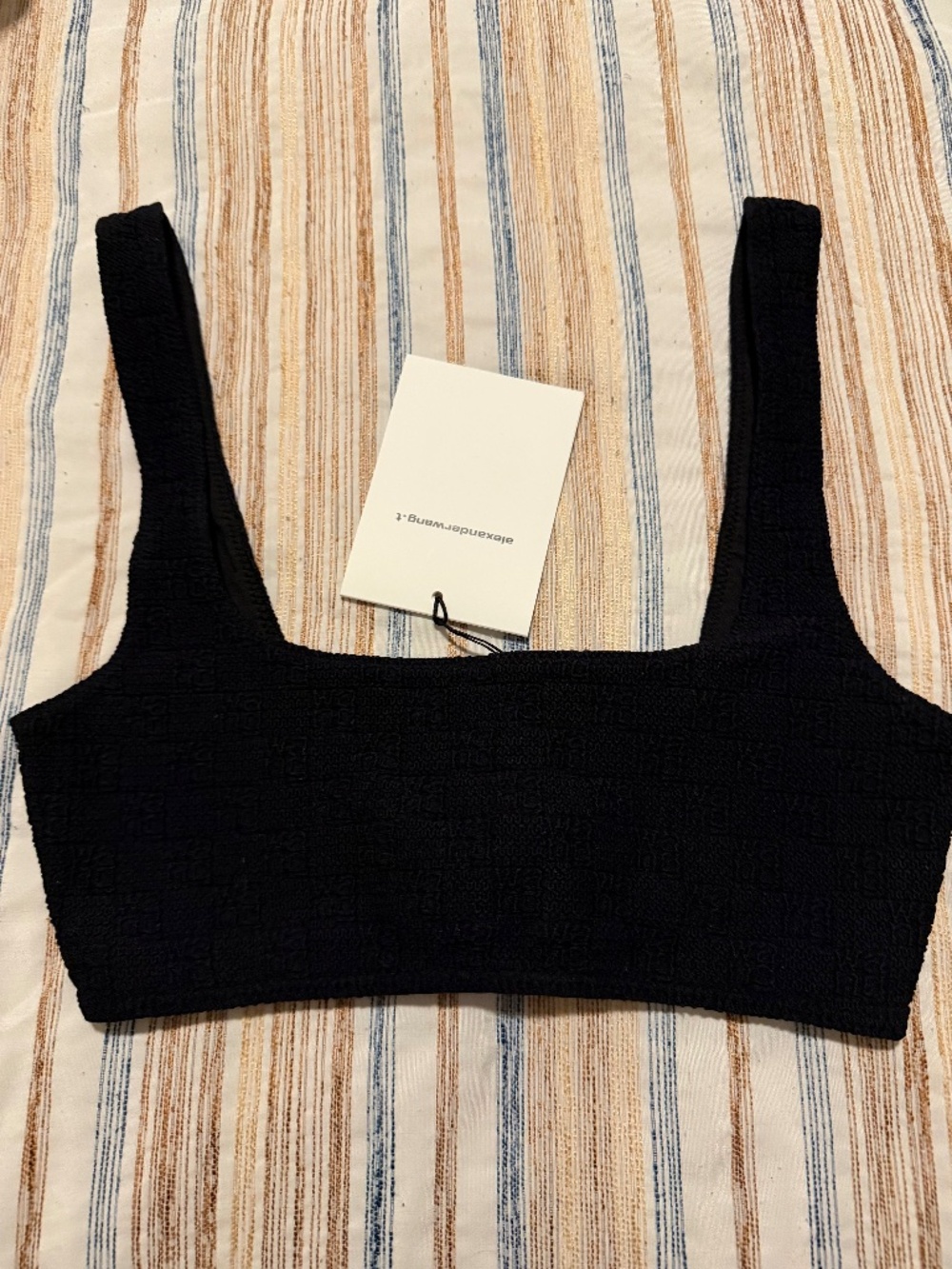 Alexander Wang Bikini Top with Square Neckline Size XS in Black